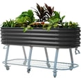 thumbnail image 1 of Vego Garden 2 x 6 ft Elevated Self-Watering Rolling Planter Raised Garden Bed Kits-Modern Gray, 1 of 7