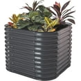 thumbnail image 1 of Vego Garden 32" Extra Tall 4 in 1 3.5ft x 3.5ft Modular Metal Oval Raised Garden Bed- Modern Gray, 1 of 7