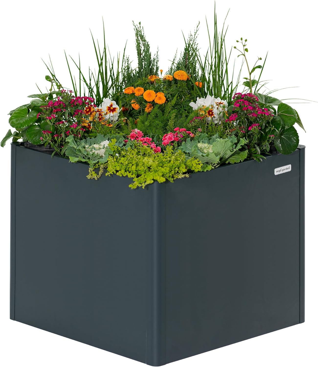 Midnight Blue Extra Tall Modern Metal Raised Garden Bed