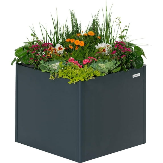 32" Extra Tall Modern 42" x 42" Metal Raised Garden Bed