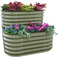 thumbnail image 1 of Vego Garden Cascading Metal Raised Gardening Bed Kit - Olive Green, 1 of 6