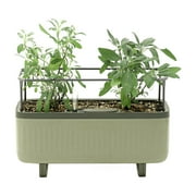 Vego Garden Herb Planter Box with Trellis Self-Watering Raised Garden Bed for Climbing Vegetables Plants Cage - Sage Green