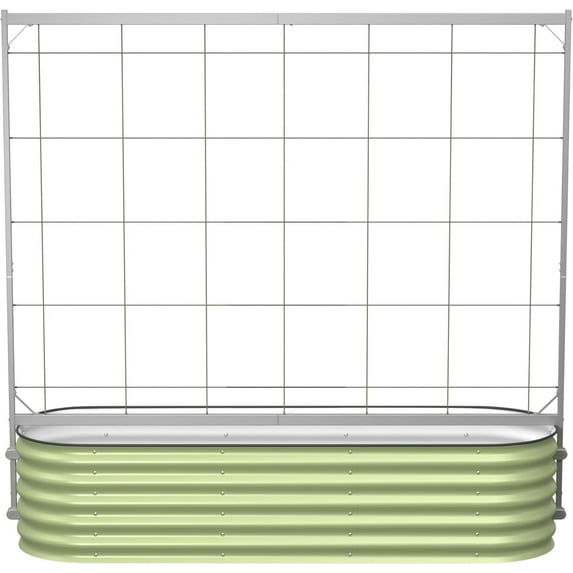 Vego Garden Metal Frame Tomato Trellis, Garden Trellis for Climbing Plants Like Cucumber Beans Tomatoes & Vines, 6.5ft Long Metal Trellis for Raised Garden Beds