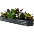 thumbnail image 1 of Vego Garden Raised Gardening Bed Kits, 11" Tall 9 in 1 8ftx2ft Metal Raised Planter Bed Modern Gray, 1 of 8