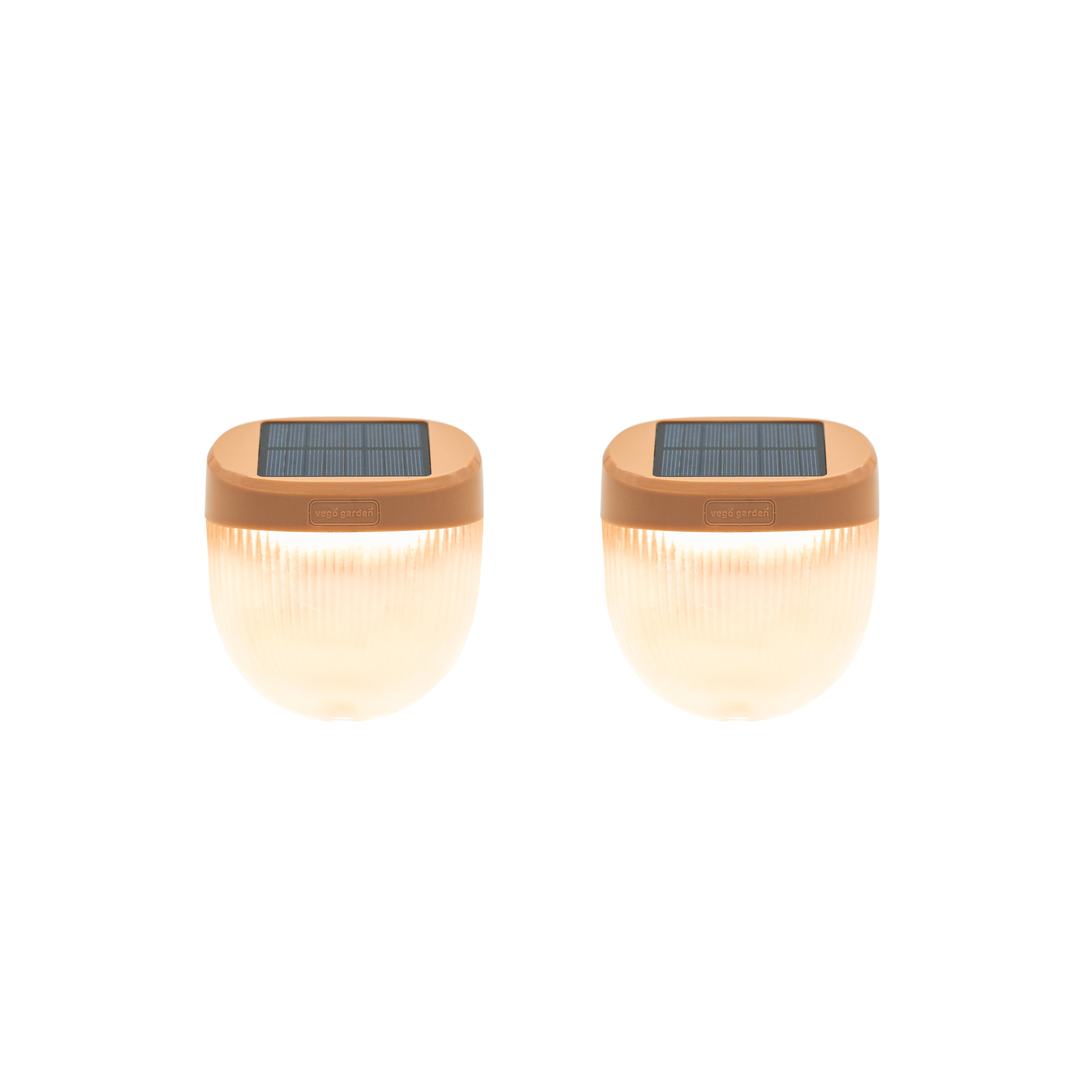 Terra Cotta Solar Powered LED Garden Light Set, 2 Pack