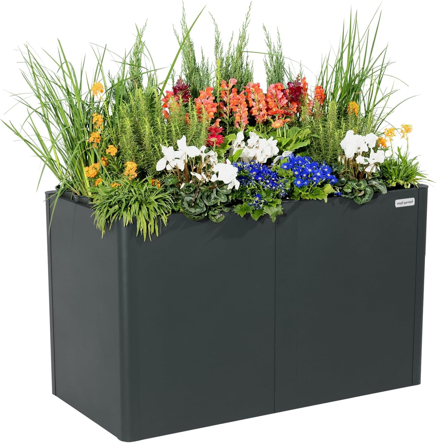 Midnight Blue Tall Metal Outdoor Raised Garden Bed, 32" x 53"