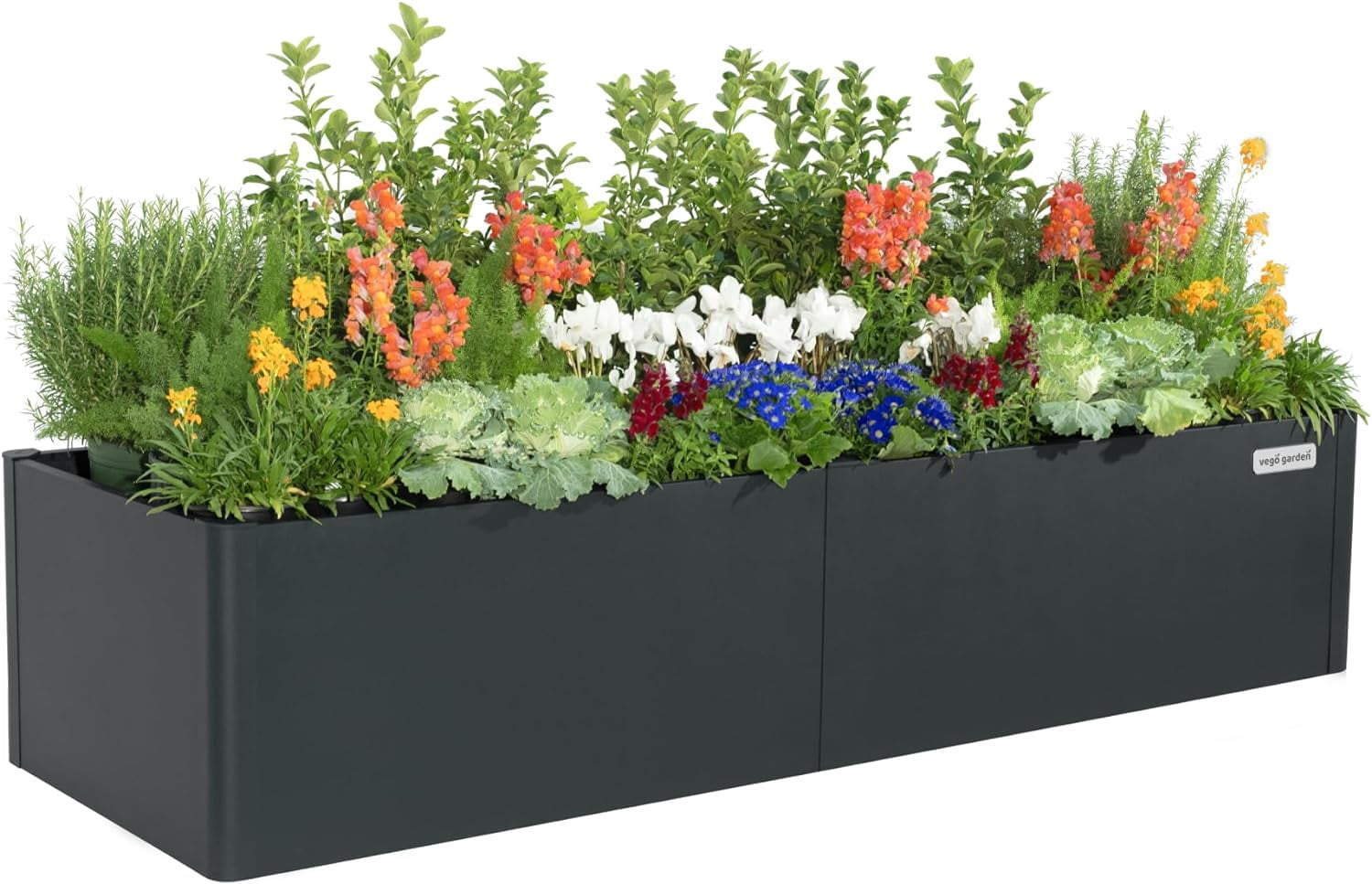 Midnight Blue 17" Tall Metal Outdoor Raised Garden Bed