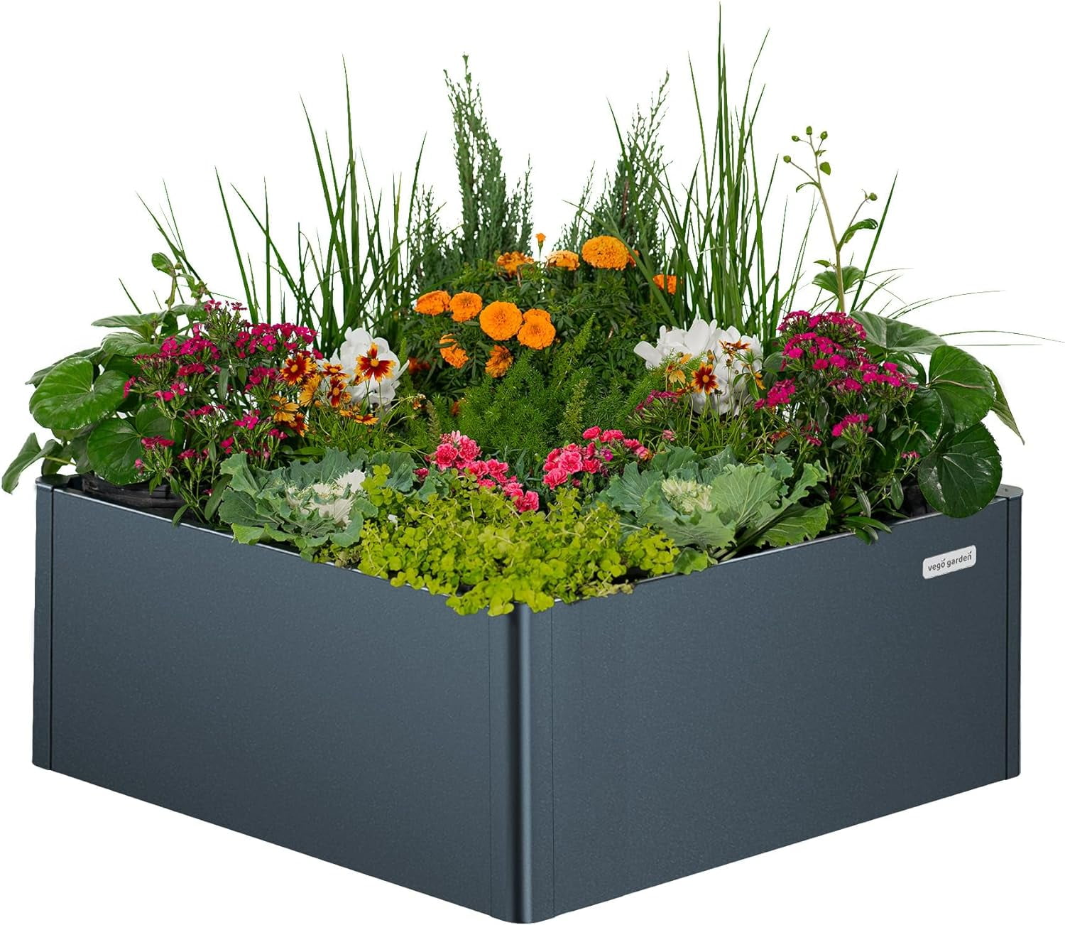 Midnight Blue 42" x 42" Tall Metal Raised Garden Bed