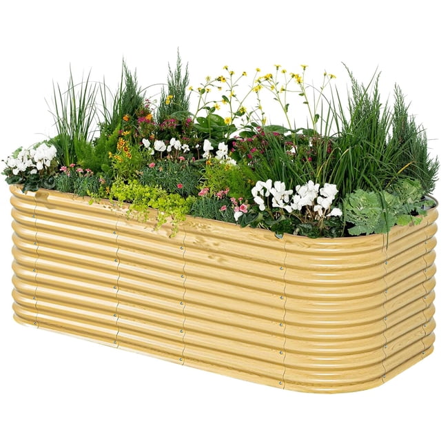 Vego garden Raised Garden Bed Kit, 32" Tall 10 in 1 Modular, Metal
