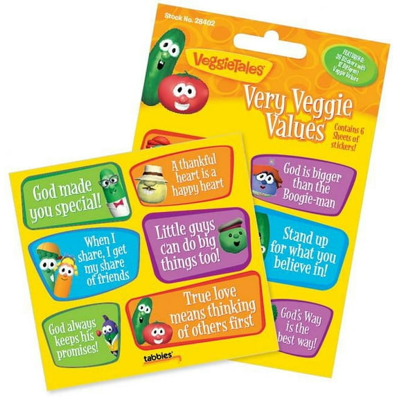 Vegt Very Veggie Values-Stck: Veggietales(r) Very Veggie Value Stickers, (Paperback)
