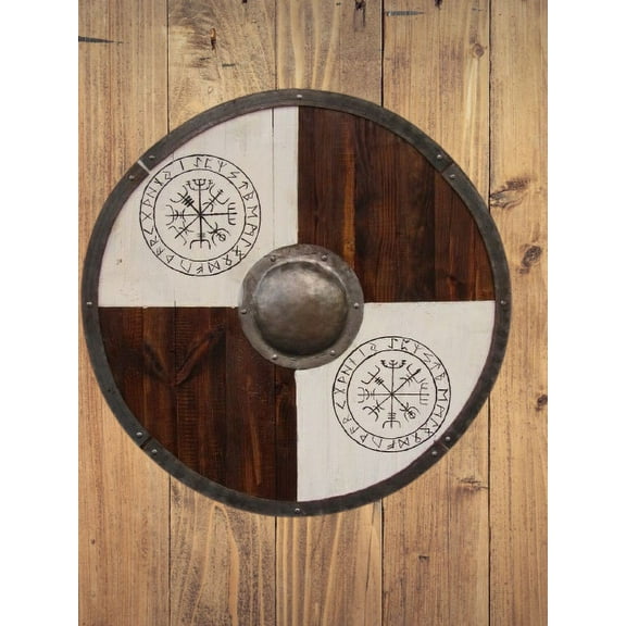 Vegvisir Battle Shield Viking Shield, Viking Shield, medieval shield, custom shield, norse shield, larp viking shield