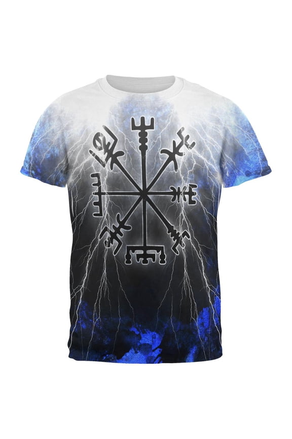 Vegvisir Nordic Viking Storm Compass All Over Mens T Shirt Multi SM