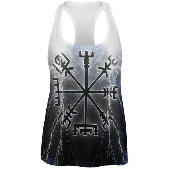 Vegvisir Nordic Viking Storm Compass All Over Womens Work Out Tank Top Multi MD
