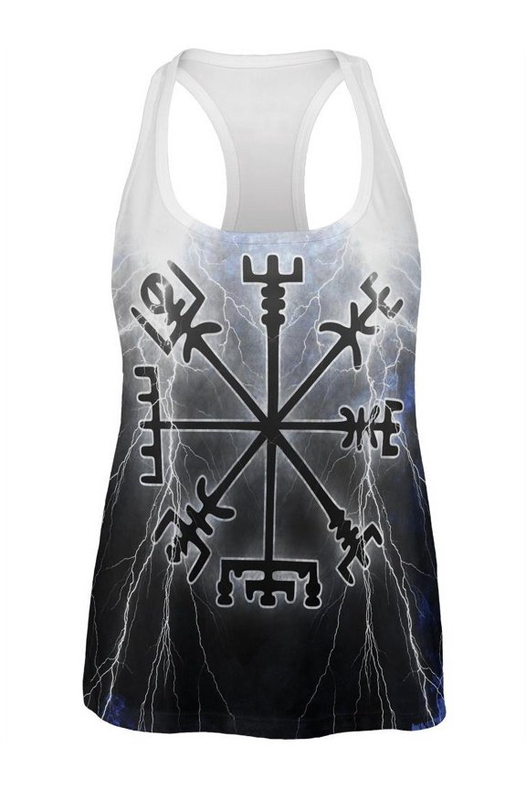 Vegvisir Nordic Viking Storm Compass All Over Womens Work Out Tank Top Multi SM