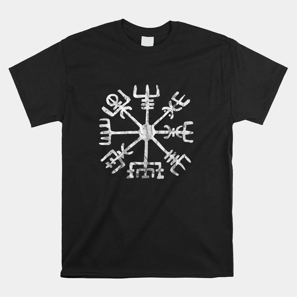Vegvisir Viking Compass Rune Protection Symbol Celts Nordic Shirt