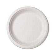 Vegware  9 in. Nourish Molded Fiber Tableware Plate, White - 500 Count