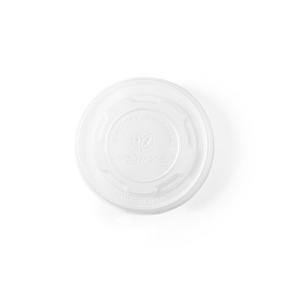 Vegware Flat CPLA Lids for 90-Series Soup Containers (vlid90s)