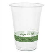 Vegware™ 96-Series Cold Cup, 16 oz, Clear/Green, 1,000/Carton R500Y-G