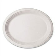 Vegware Nourish Molded Fiber Tableware, Platter, 8 x 10 x 1, White, 500/Carton