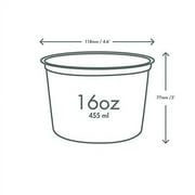 Vegware Plant-Based Compostable 16oz PLA Round Deli Container (Case of 500)