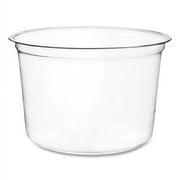 Vegware Round Deli Pots, 16 oz, 4.6 Diameter x 3"h, Clear, Plastic, 500/Carton