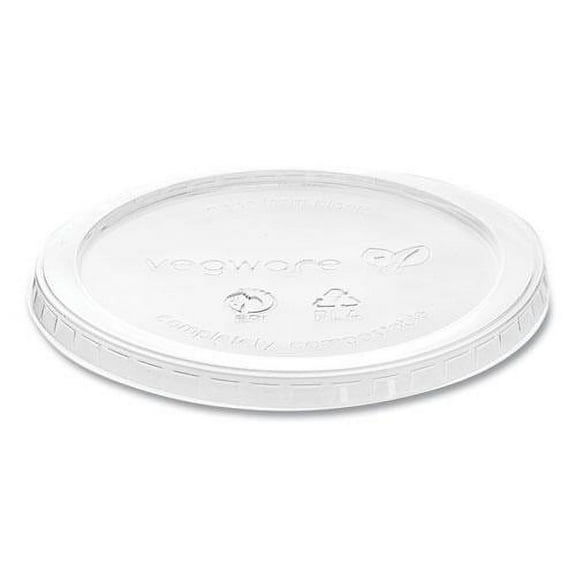 Vegware VDC-120H 8 oz. to 32 oz. Compostable Plastic Round Deli Pot Lids (500/Carton)