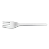 Vegware VW-FK6.5 Compostable CPLA Cutlery Fork - White (1000/Carton)