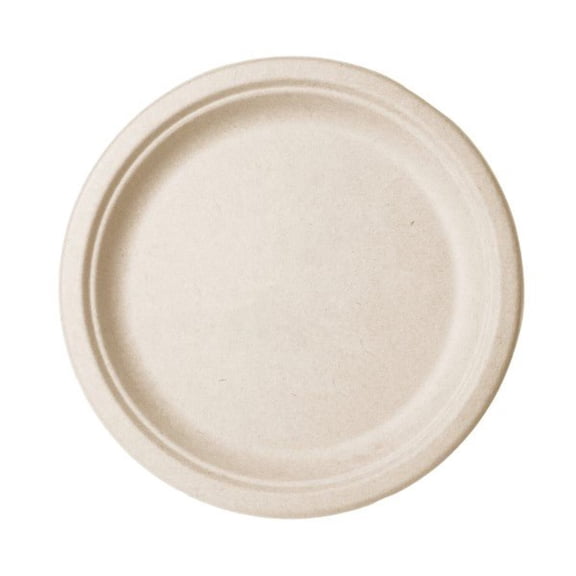 10 in. Diameter Nourish Molded Compostable Fiber Plate Tableware - White (500/Carton)