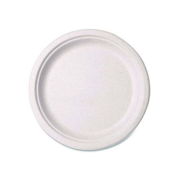 10 in. Diameter Nourish Molded Compostable Fiber Plate Tableware - White (500/Carton)