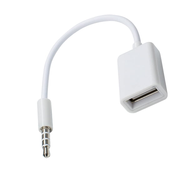 Vehicle 3.5mm USB Stereo Converter Cable Adapter for MP3 Files Enhanced Sound