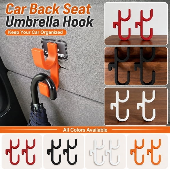 Vehicle Accessories, 2 Pack Car Bag Hooks, Headrest Hooks for Car, Car Headrest Hangers, 5X3 Inch Solid Black Rear Seat Back Hidden Hooks Keep Your Car Interior Tidy for Everyday