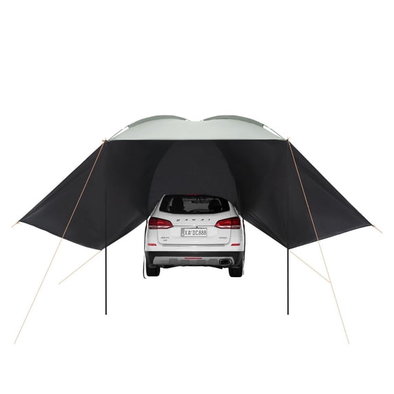 Vehicle Awning 10x7ft, Car Side Awning with Extended Canopies, PU2000mm UV50+ Protection, Portable Camping Awning for SUV, Truck, Van