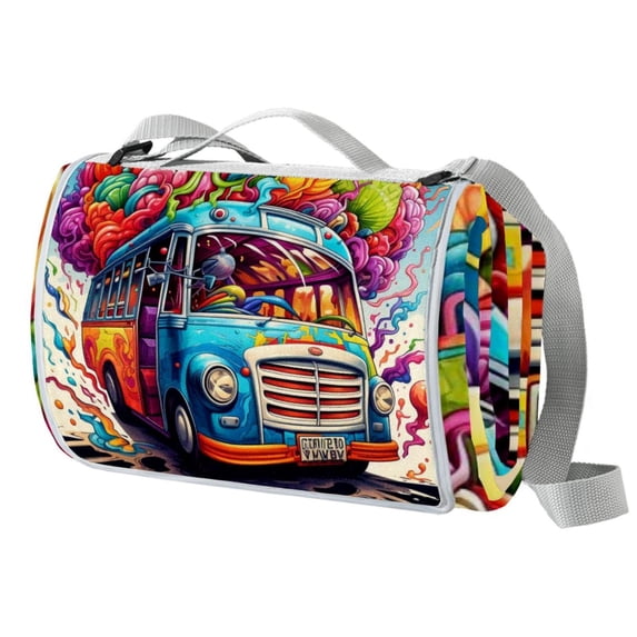 Vehicle Canvas Picnic Mat Waterproof Portable Foldable Outdoor Beach Blanket