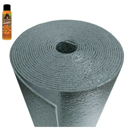 Vehicle Car Automotive Insulation Heat Sound Deadener Foam + Adhesive 400sqft R8