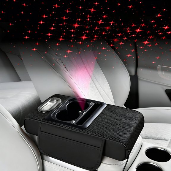 Vehicle Dashboard Mat Including Memory Foam Padding Integrated Phone Power Port And Foldable Cup Holder