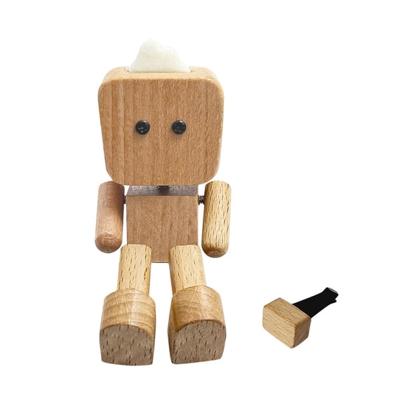 Vehicle Dashboard Shaking Figurine Cute Wooden Craft Car Interior Accessories Gift for Friends