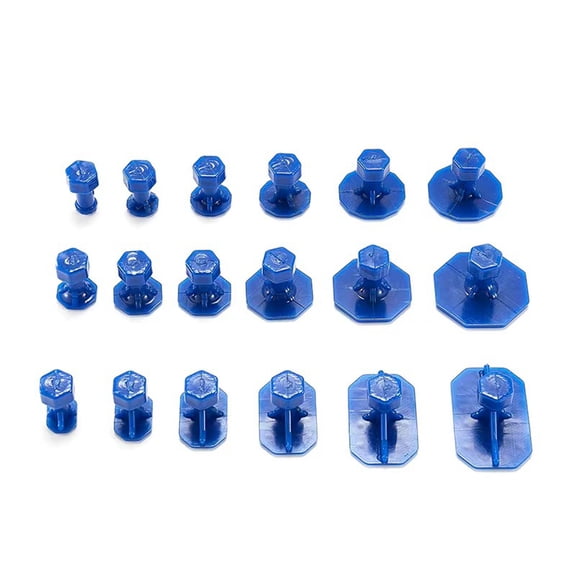 Vehicle Dent Repair Puller with 18 Blue Tabs, Aluminum Alloy T-Pull Style Concept, M10 Thread, 0.23 Kilogram