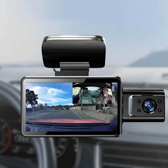 Vehicle Driving Recorder, Dual-lens Dash Camera, High-definition Monitoring Device, Intelligent Sensing Video Capturer for Auto SUV Truck Commute Road Parking Travel Safety Recording