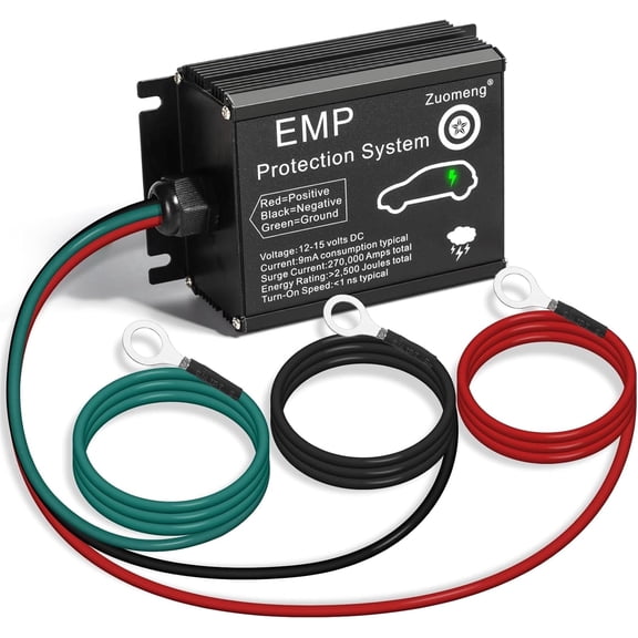 Vehicle EMP Protection, 12 Volt DC for Cars and Trucks, Lightning, Solar Flare, Surge, CME Protection