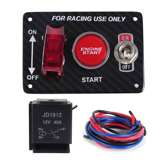 Vehicle Engine Ignitions Starts Control Panel Toggle Switchs with LED Light for Car, Boats, Motorhomes