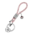 thumbnail image 1 of Vehicle Faux Crystal Keychain Ring Key Fob Accessories Universal with Bling Rhinestones Replacement Pink, 1 of 7