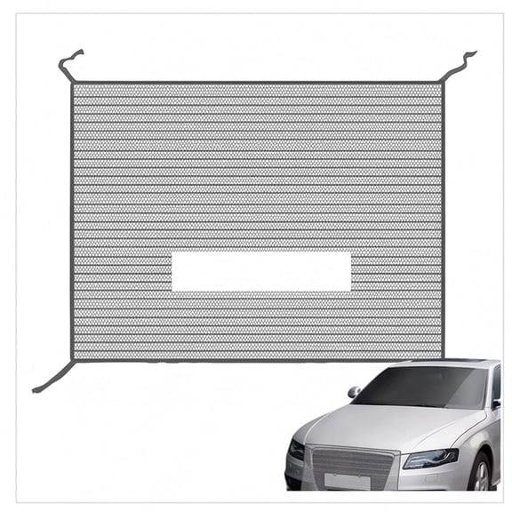 Vehicle Front Grill Mesh Protective Guard, High-Density Universal Car Radiator Cover with Iron Hooks, No-Drill Easy Install for Truck SUV, Dustproof & UV-Resistant (39x30 Inch)