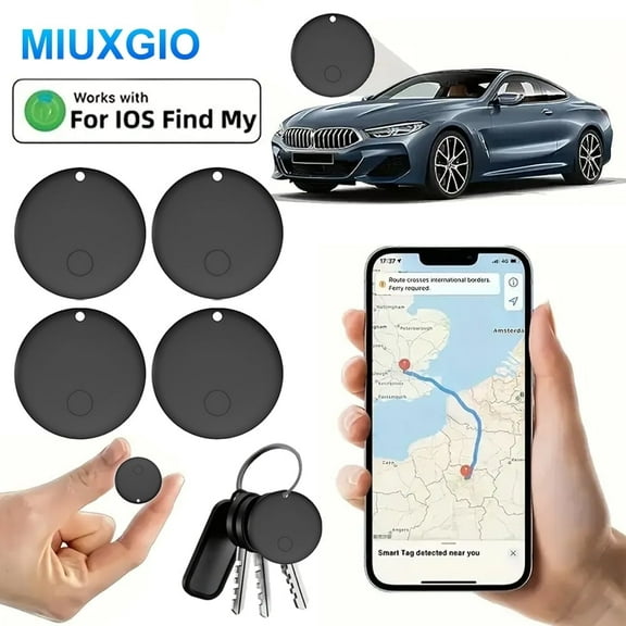 gps tracker device for vehicle ,Smart Bluetooth Tracker, Keys Finder and Item Locator for Keys, Bags, Luggage, Pets, Wallet, Replaceable Battery，Item Finder Works with Apple Find My (iOS Only) App.