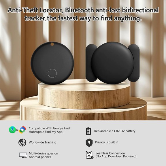 Vehicle GPS Tracker, Hidden GPS Car Tracker with Magnetic Shell (Compatible with iOS and Android), Real-Time Global Coverage Vehicle Locator for Truck, No Subscription and Monthly Fee/No SIM