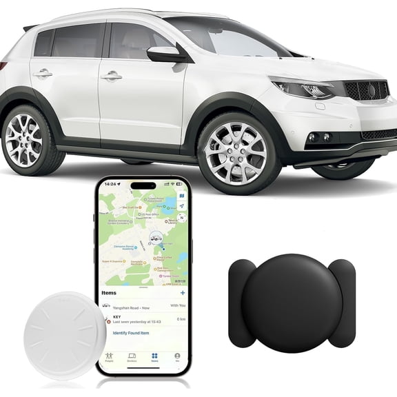 Vehicle GPS Tracker,No Subscription Car Tracker Works with nd My App(iOS Only),Real-Time Monitoring Hidden ng Device for Car,Van,Motorbike,Caravan,Motorcycle (Black,1PCS)