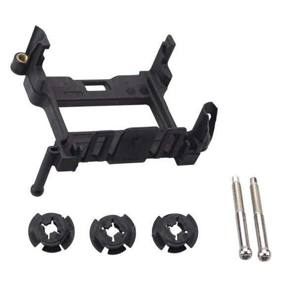 Vehicle Mounting Support Set with ABS Construction, Open-Frame Structure, 1 Bracket and 3 Rubber Clips for Damaged Mounting Part Replacement 52119982 0203302429