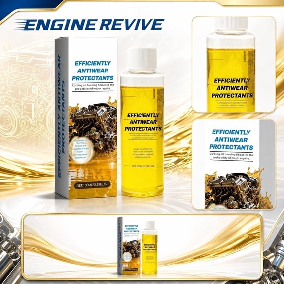 Vehicle Oil Additive, Mos2 Anti-Friction Engine, Engine Protectant, Oil System, 100Ml 3.38Oz 4.5X4.5X4.5 Inch Car Engine Anti-Wear Agent to Suppress Metal-To-Metal Contact and