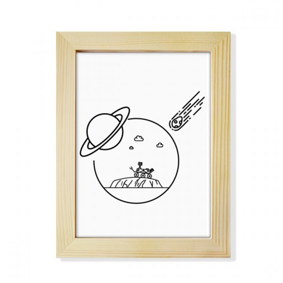 Vehicle Planetary Shield Meteorite Desktop Adorn Photo Frame Display Art Painting Wooden