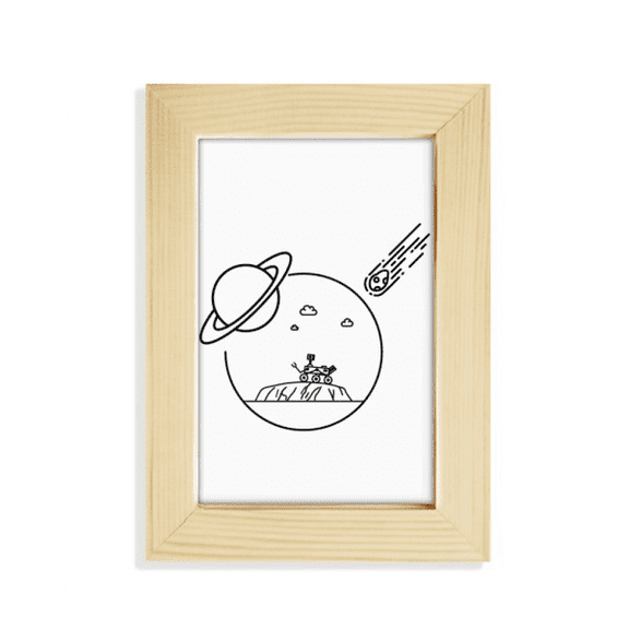 Vehicle Planetary Shield Meteorite Desktop Display Photo Frame Picture Art Painting 5x7 inch