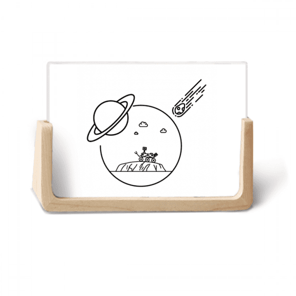 Vehicle Planetary Shield Meteorite Photo Wooden Photo Frame Tabletop Display